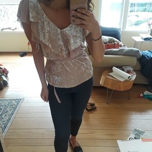Date night, super cute velvet tank